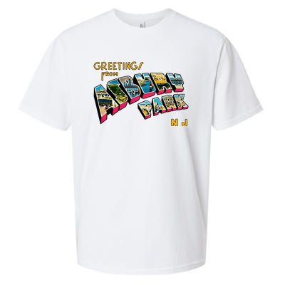 Greetings From Asbury Park NJ 70s Rock Music Retro Sueded Cloud Jersey T-Shirt