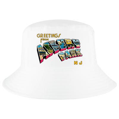 Greetings From Asbury Park NJ 70s Rock Music Retro Cool Comfort Performance Bucket Hat