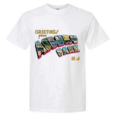 Greetings From Asbury Park NJ 70s Rock Music Retro Garment-Dyed Heavyweight T-Shirt