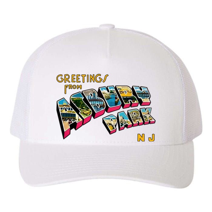 Greetings From Asbury Park NJ 70s Rock Music Retro Yupoong Adult 5-Panel Trucker Hat