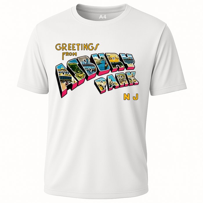 Greetings From Asbury Park NJ 70s Rock Music Retro Performance Shirt