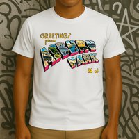 Greetings From Asbury Park NJ 70s Rock Music Retro T-Shirt