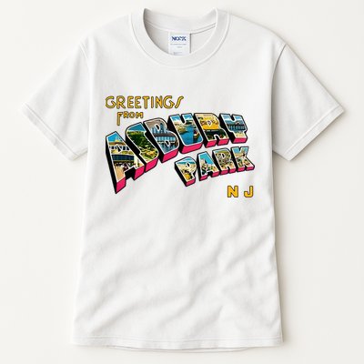 Greetings From Asbury Park NJ 70s Rock Music Retro Tall T-Shirt