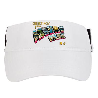 Greetings From Asbury Park NJ 70s Rock Music Retro Adult Drive Performance Visor