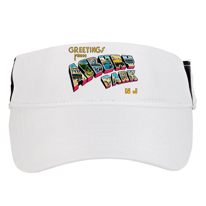 Greetings From Asbury Park NJ 70s Rock Music Retro Adult Drive Performance Visor