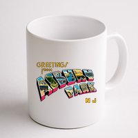 Greetings From Asbury Park NJ 70s Rock Music Retro Mug