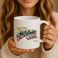 Greetings From Asbury Park NJ 70s Rock Music Retro Mug