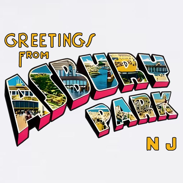 Greetings From Asbury Park NJ 70s Rock Music Retro Mesh Reversible Basketball Jersey Tank