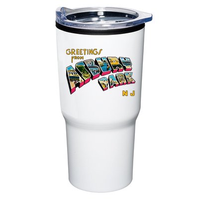 Greetings From Asbury Park NJ 70s Rock Music Retro Tumbler