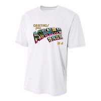 Greetings From Asbury Park NJ 70s Rock Music Retro Youth Performance Sprint T-Shirt