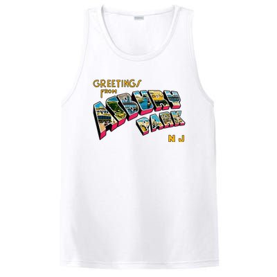 Greetings From Asbury Park NJ 70s Rock Music Retro PosiCharge Competitor Tank