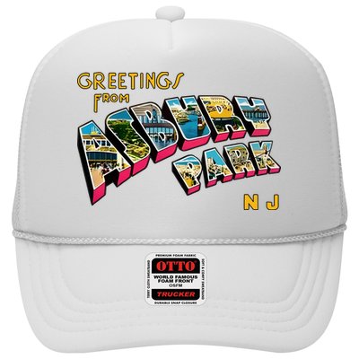 Greetings From Asbury Park NJ 70s Rock Music Retro Trucker Hat