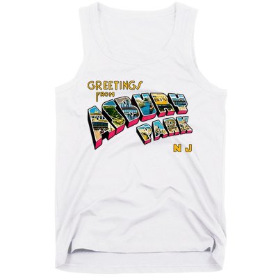 Greetings From Asbury Park NJ 70s Rock Music Retro Tank Top