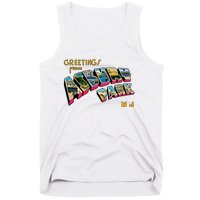 Greetings From Asbury Park NJ 70s Rock Music Retro Tank Top