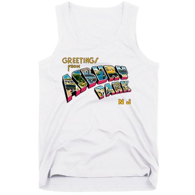 Greetings From Asbury Park NJ 70s Rock Music Retro Tank Top