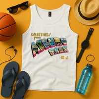 Greetings From Asbury Park NJ 70s Rock Music Retro Tank Top