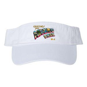 Greetings From Asbury Park NJ 70s Rock Music Retro Valucap Bio-Washed Visor