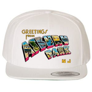 Greetings From Asbury Park NJ 70s Rock Music Retro Wool Snapback Cap