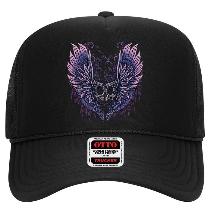 Goth Fairycore Aesthetic Gothic Fairy Aesthetic High Crown Mesh Back Trucker Hat