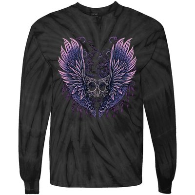 Goth Fairycore Aesthetic Gothic Fairy Aesthetic Tie-Dye Long Sleeve Shirt