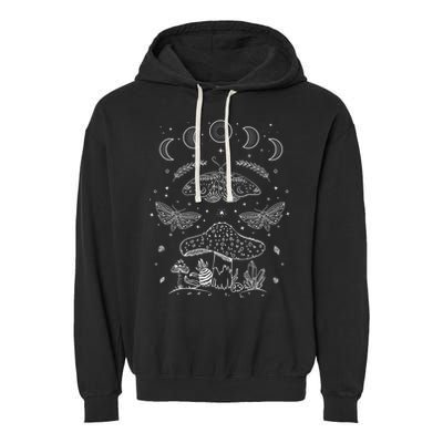 Grunge Fairycore Aesthetic Cottagecore Butterfly Mushroom Garment-Dyed Fleece Hoodie