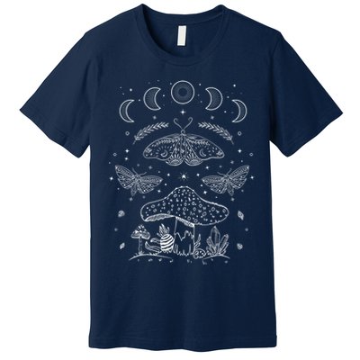 Grunge Fairycore Aesthetic Cottagecore Butterfly Mushroom Premium T-Shirt