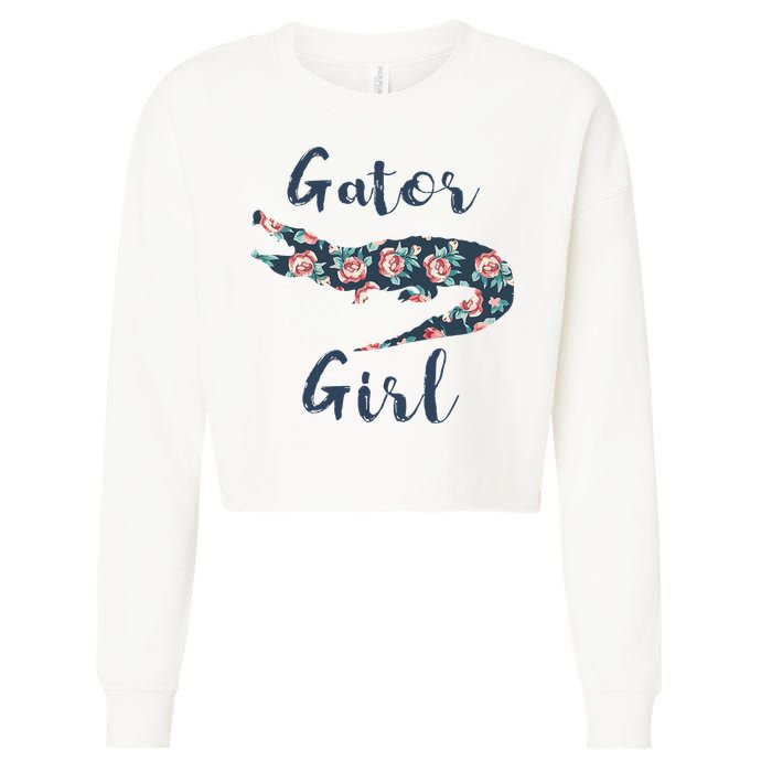 Gator Funny Alligator Gifts for Crocodile Cropped Pullover Crew
