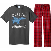 Girl Fly Airplanes Funny Aviation Future Pilot Jet Lovers Pajama Set