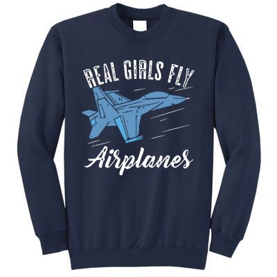 Girl Fly Airplanes Funny Aviation Future Pilot Jet Lovers Sweatshirt