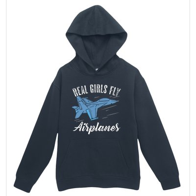 Girl Fly Airplanes Funny Aviation Future Pilot Jet Lovers Urban Pullover Hoodie