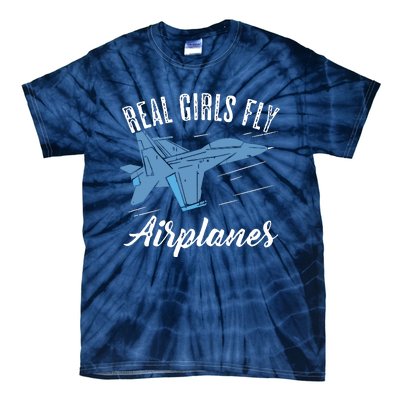 Girl Fly Airplanes Funny Aviation Future Pilot Jet Lovers Tie-Dye T-Shirt