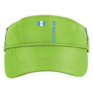 Guatemalan Flag And Guatemala Roots Gift Adult Drive Performance Visor