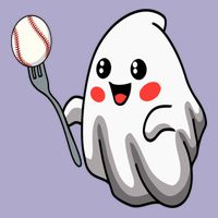 Ghost Forkball Baseball Pitch Fork Ball Strikeout Pitcher Colorblast Crewneck Sweatshirt