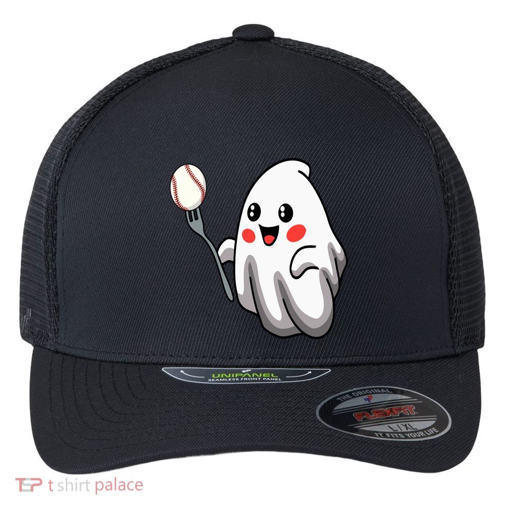 Ghost Forkball Baseball Pitch Fork Ball Strikeout Pitcher Flexfit Unipanel Trucker Cap