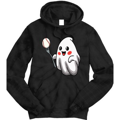 Ghost Forkball Baseball Pitch Fork Ball Strikeout Pitcher Tie Dye Hoodie