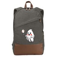 Ghost Forkball Baseball Pitch Fork Ball Strikeout Pitcher Cotton Canvas Backpack