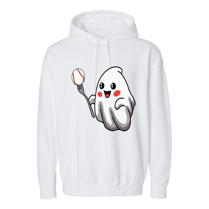 Ghost Forkball Baseball Pitch Fork Ball Strikeout Pitcher Garment-Dyed Fleece Hoodie