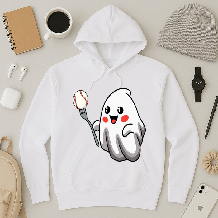 Ghost Forkball Baseball Pitch Fork Ball Strikeout Pitcher Hoodie