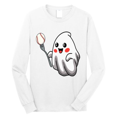 Ghost Forkball Baseball Pitch Fork Ball Strikeout Pitcher Long Sleeve Shirt