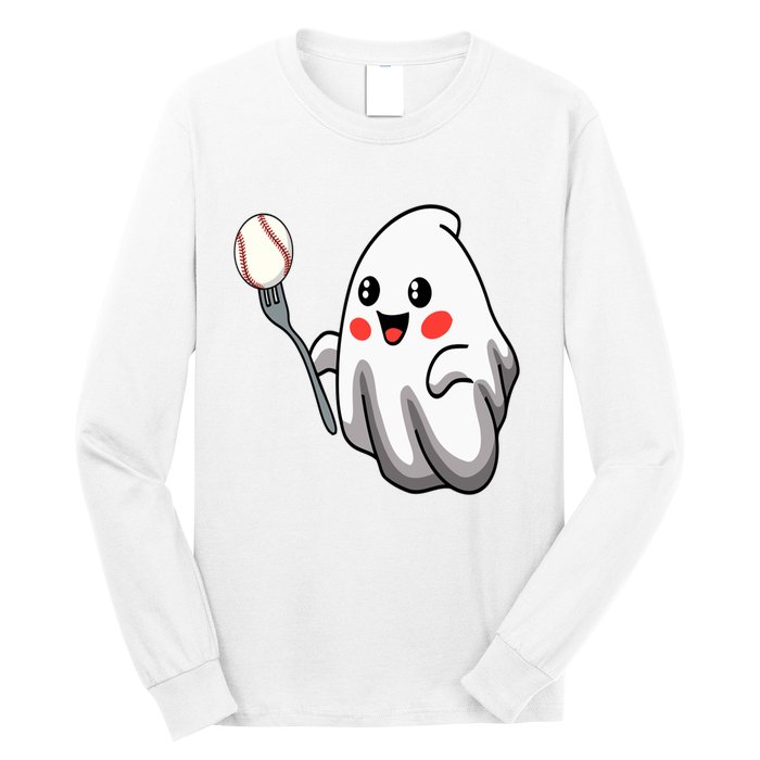 Ghost Forkball Baseball Pitch Fork Ball Strikeout Pitcher Long Sleeve Shirt