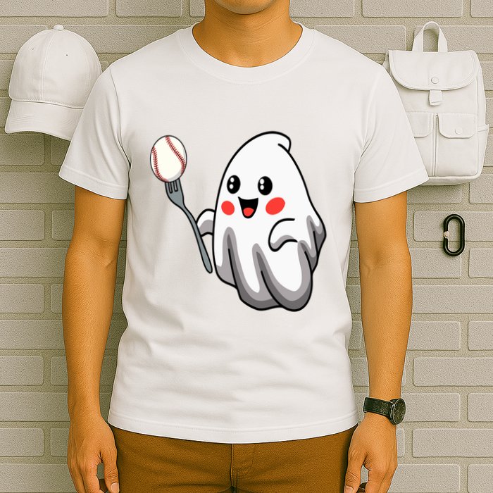 Ghost Forkball Baseball Pitch Fork Ball Strikeout Pitcher T-Shirt