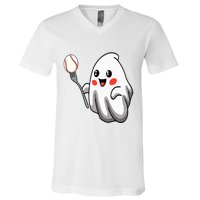 Ghost Forkball Baseball Pitch Fork Ball Strikeout Pitcher V-Neck T-Shirt
