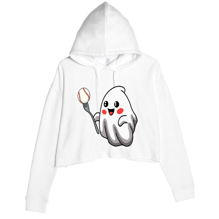 Ghost Forkball Baseball Pitch Fork Ball Strikeout Pitcher Crop Fleece Hoodie