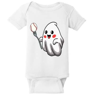Ghost Forkball Baseball Pitch Fork Ball Strikeout Pitcher Baby Bodysuit