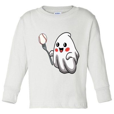 Ghost Forkball Baseball Pitch Fork Ball Strikeout Pitcher Toddler Long Sleeve Shirt