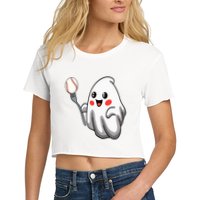 Ghost Forkball Baseball Pitch Fork Ball Strikeout Pitcher Crop Top
