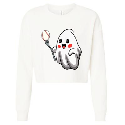Ghost Forkball Baseball Pitch Fork Ball Strikeout Pitcher Cropped Pullover Crew