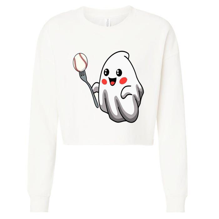 Ghost Forkball Baseball Pitch Fork Ball Strikeout Pitcher Cropped Pullover Crew