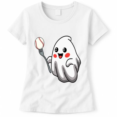 Ghost Forkball Baseball Pitch Fork Ball Strikeout Pitcher Womens T-Shirt