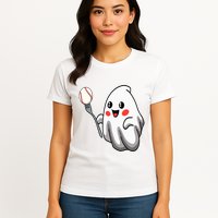 Ghost Forkball Baseball Pitch Fork Ball Strikeout Pitcher Womens T-Shirt